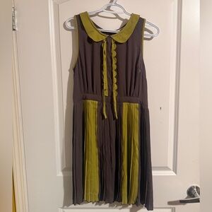 Esley Dress with Olive and Gray Tones